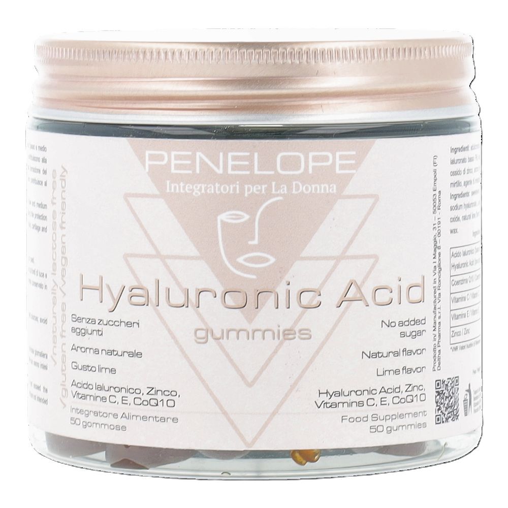 HYALURONIC ACID 50 gommose con acido ialuronico per migliorare l'idratazione della pelle 60 g Caramelle