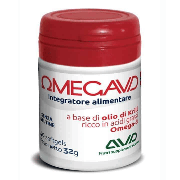 Omegavd Integratore Omega-3 Olio di Krill 40 Softgels