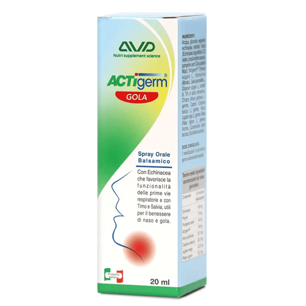 Actigerm Gola Spray Integratore Benessere Gola Echinacea Propoli 20ml