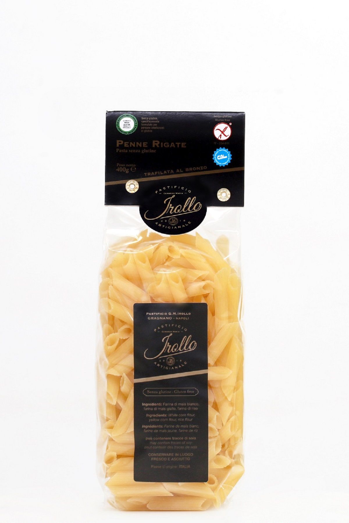 Penne Rigate Senza Glutine - Pastificio Irollo 400 g