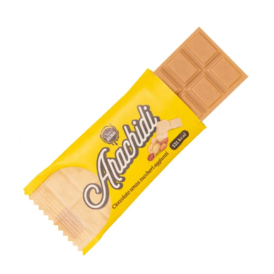 Choco Zero - Tavoletta Cioccolato Alle Arachidi Senza Zuccheri Confezione 25 Gr (Scadenza Prodotto 29/09/2026)