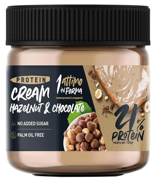 Crema proteica 21% protein nocciole cacao 180 g