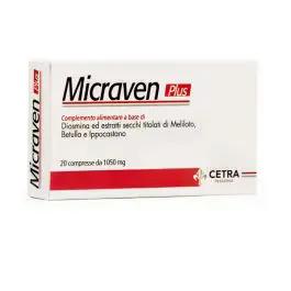 Cetra Pharma Micraven Plus Integratore per la Circolazione 20 Compresse