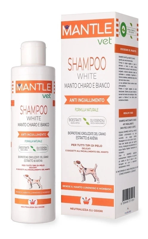 Mantle Vet Shampoo Specifico Per Manti Chiari Anti Ingiallimento E Ravvivante 250ml — confronto prezzi