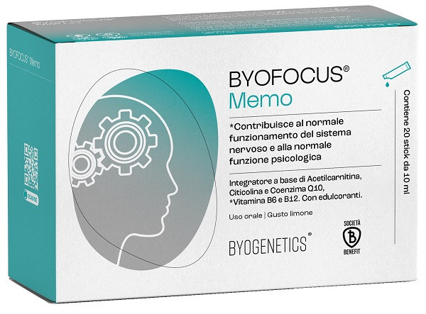Byofocus Memo Integratore Per Il Sistema Nervoso E La Funzione Psicologica 20 Stick X 10ml