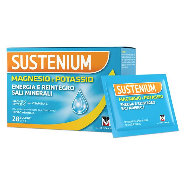 Sustenium Magnesio e Potassio Integratore Sali Minerali 28 Bustine