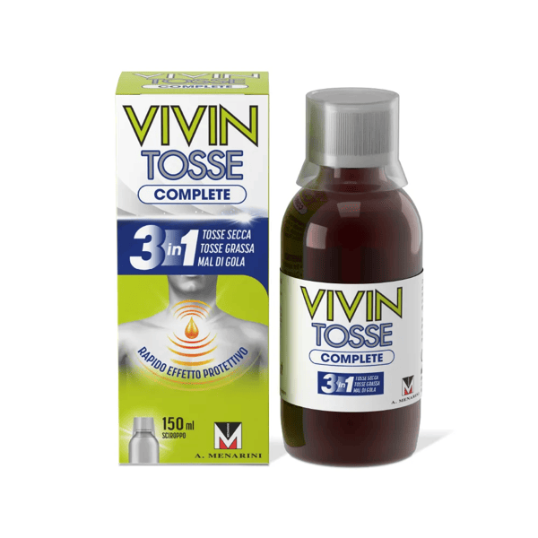 Vivin Tosse Complete 3in1 Tosse Secca, Grassa, Mal Di Gola Sciroppo 150 ml