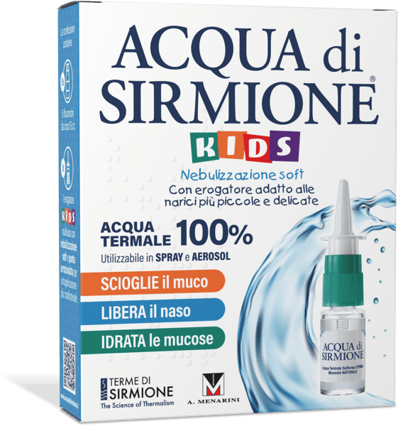 Acqua di Sirmione Kids Acqua Termale per l'Igiene Quotidiana del Naso 6 Flaconcini