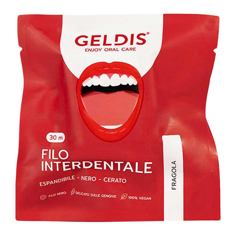 Geldis Filo Interdentale espandibile alla Fragola, 30metri