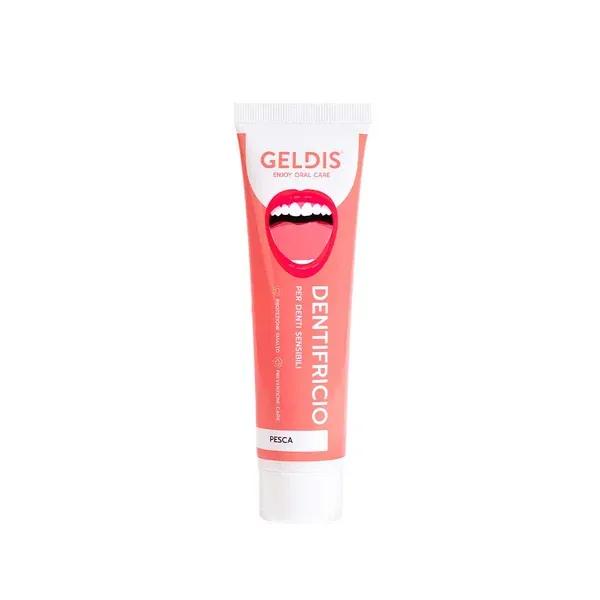 Geldis Dentifricio Pesca rosa 100 ml Trattamento Idratante per Denti Sensibili e Mucose Delicate