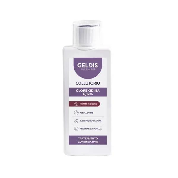 Geldis Clorexidina 0,12% 200 ml Frutti di Bosco Collutorio Mantenimento Anti-macchia per Apparecchi e Protesi
