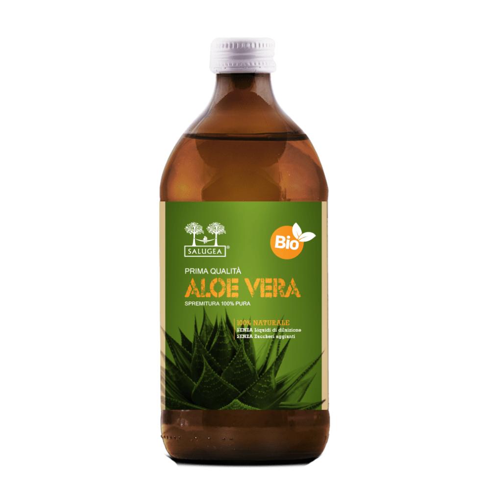Salugea Succo di Aloe Vera Bio 100% Puro 500 Ml