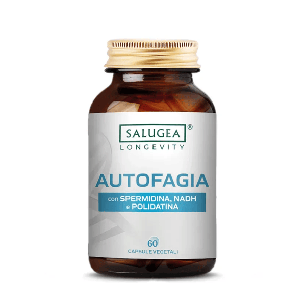 Salugea Longevity Autofagia 60 Capsule Vegetali Integratore per il Rinnovo Cellulare e Invecchiamento