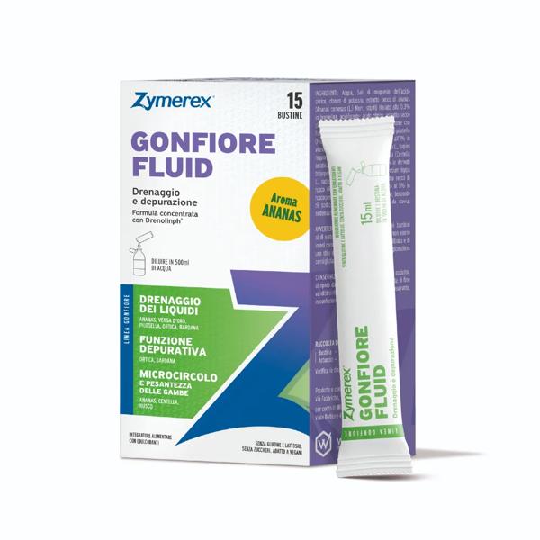 Zymerex Gonfiore Fluid Dren/Depur Integratore 15 Bustine