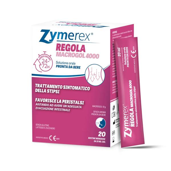 Zymerex Regola Macrogol 4000 20 Bustine Trattamento per la Stitichezza