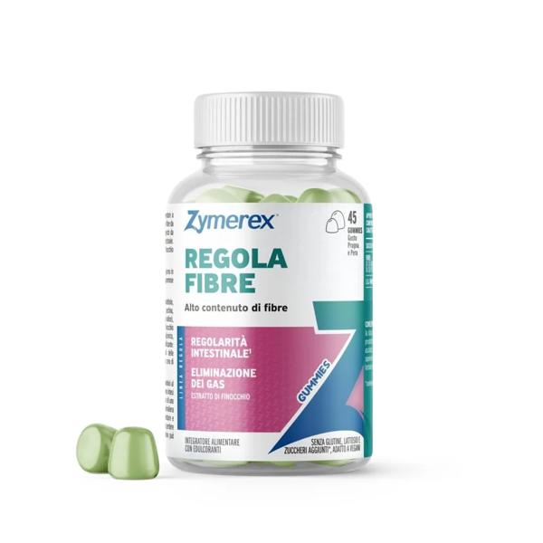 Zymerex Regola Fibre Integratore Per Favorire L'equilibrio della Flora Intestinale 45 Gummies