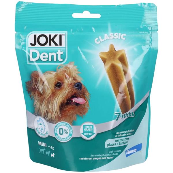 Joki Dent Classic Bastoncini Pulizia Denti per Cani 5 kg Taglia Mini 7 Stick