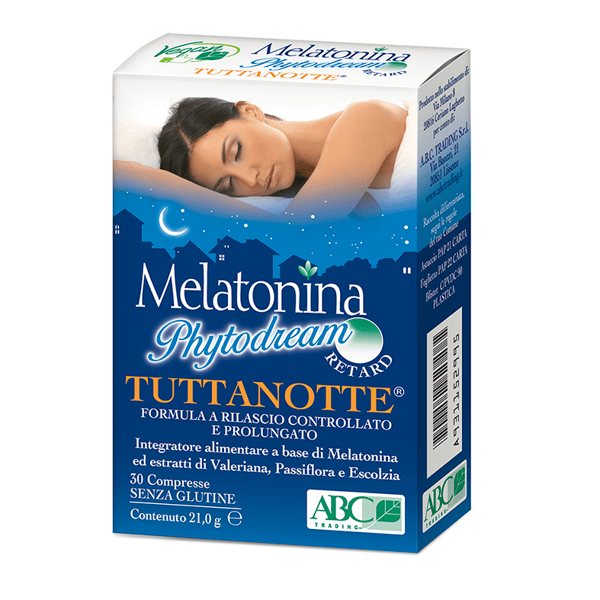 Melatonina Phytodream Tuttanotte Retard Integratore per il Sonno 30 Compresse