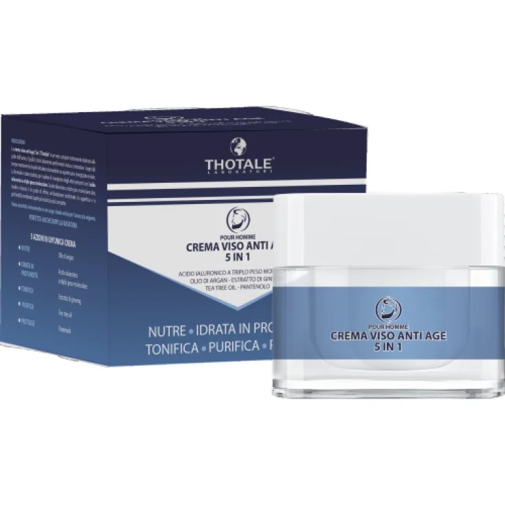 Thotale Pour Homme - Crema Viso Anti Age Uomo 5 In 1, 50ml