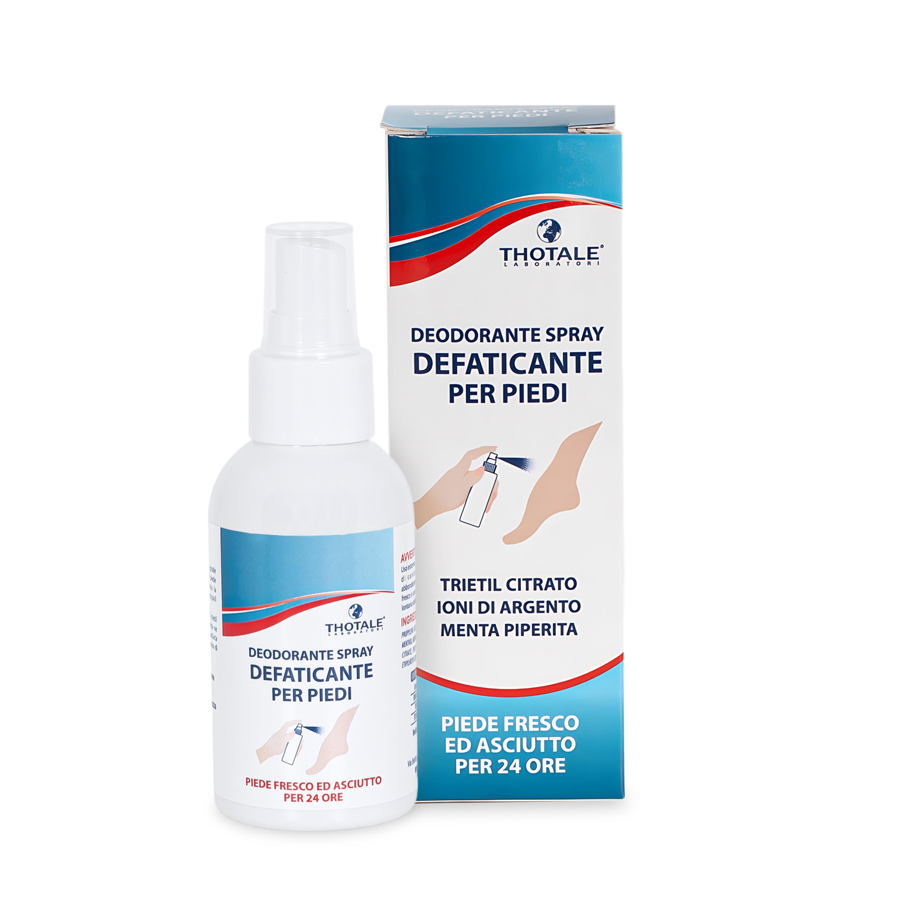 Thotale Spray Deodorante e Defaticante Piedi, 100 ml