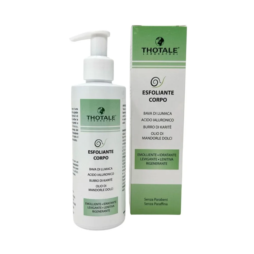 Thotale Bava di Lumaca, Esfoliante Corpo Emolliente Idratante Levigante, 200 ml