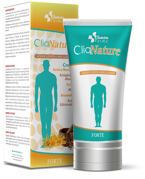 Budetta Farma CliaNature - Crema riscaldante e lenitiva per i dolori muscolari, 100 ml