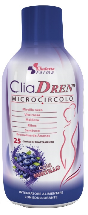 Budetta Farma Cliadren Microcircolo - Integratore per il microcircolo e il drenaggio, 500 ml — confronto prezzi