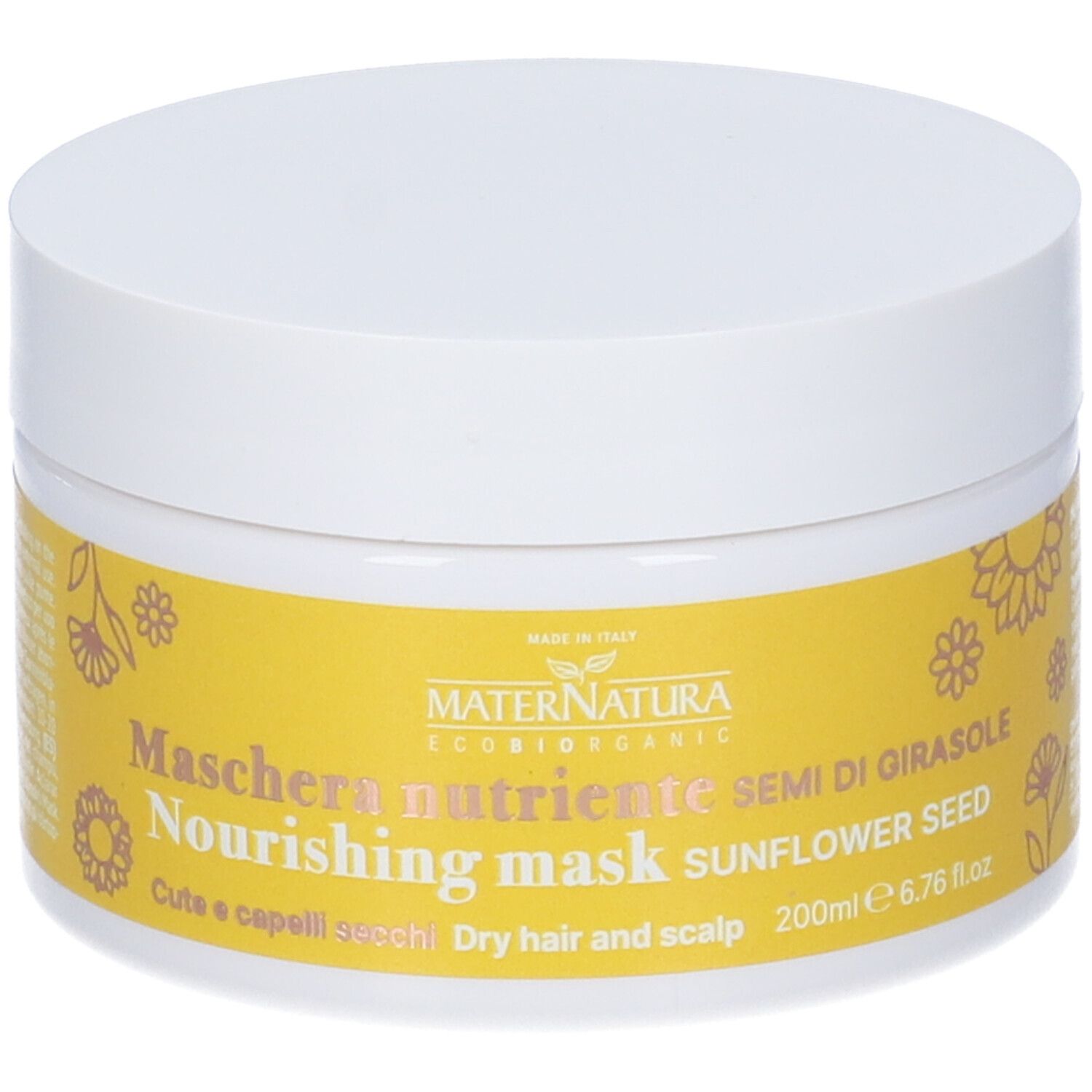 MaterNatura Maschera Nutriente Capelli Secchi ai Semi di Girasole 200 ml