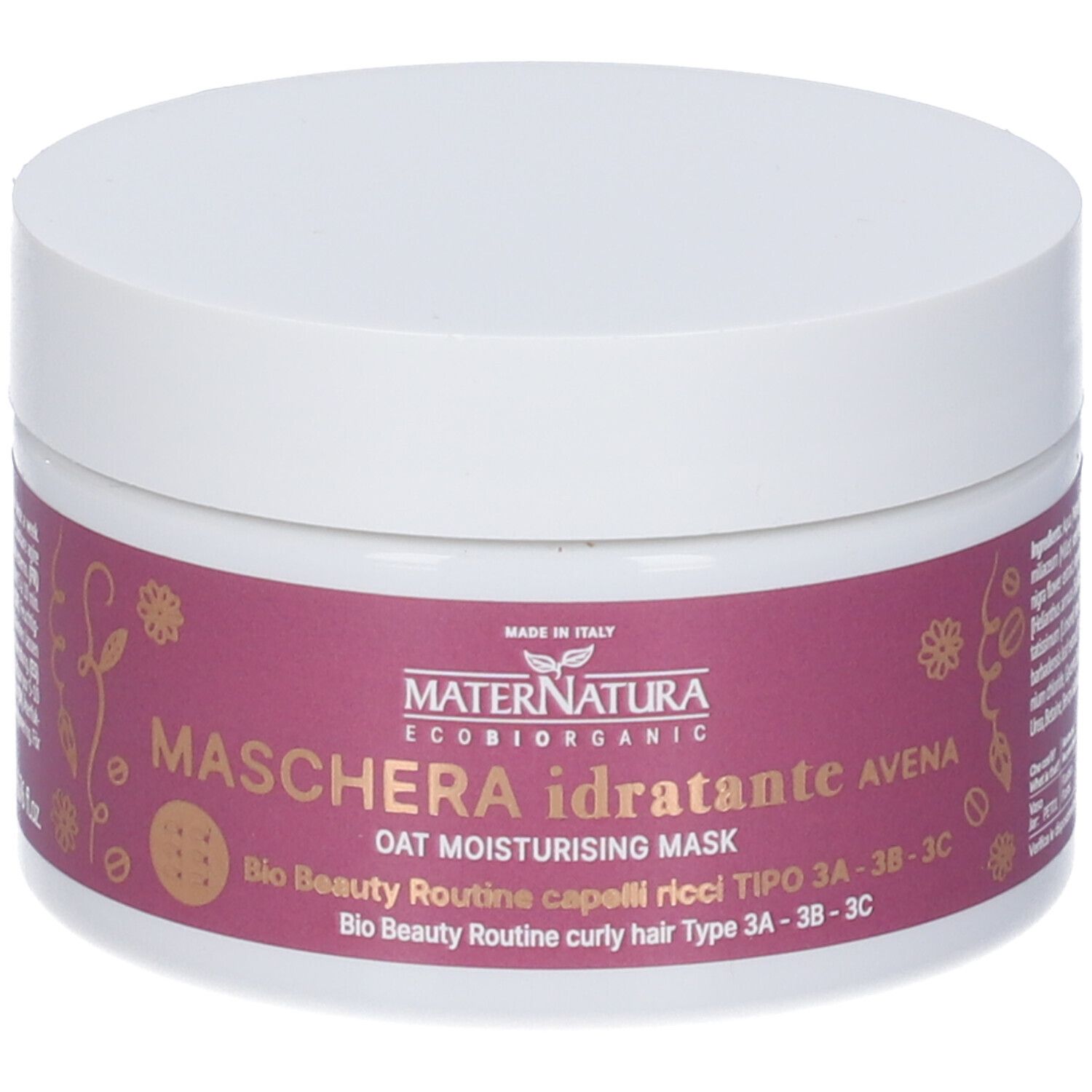 Madrenatura Maschera Idratante all´Avena per Capelli Ricci 200 ml ristrutturante
