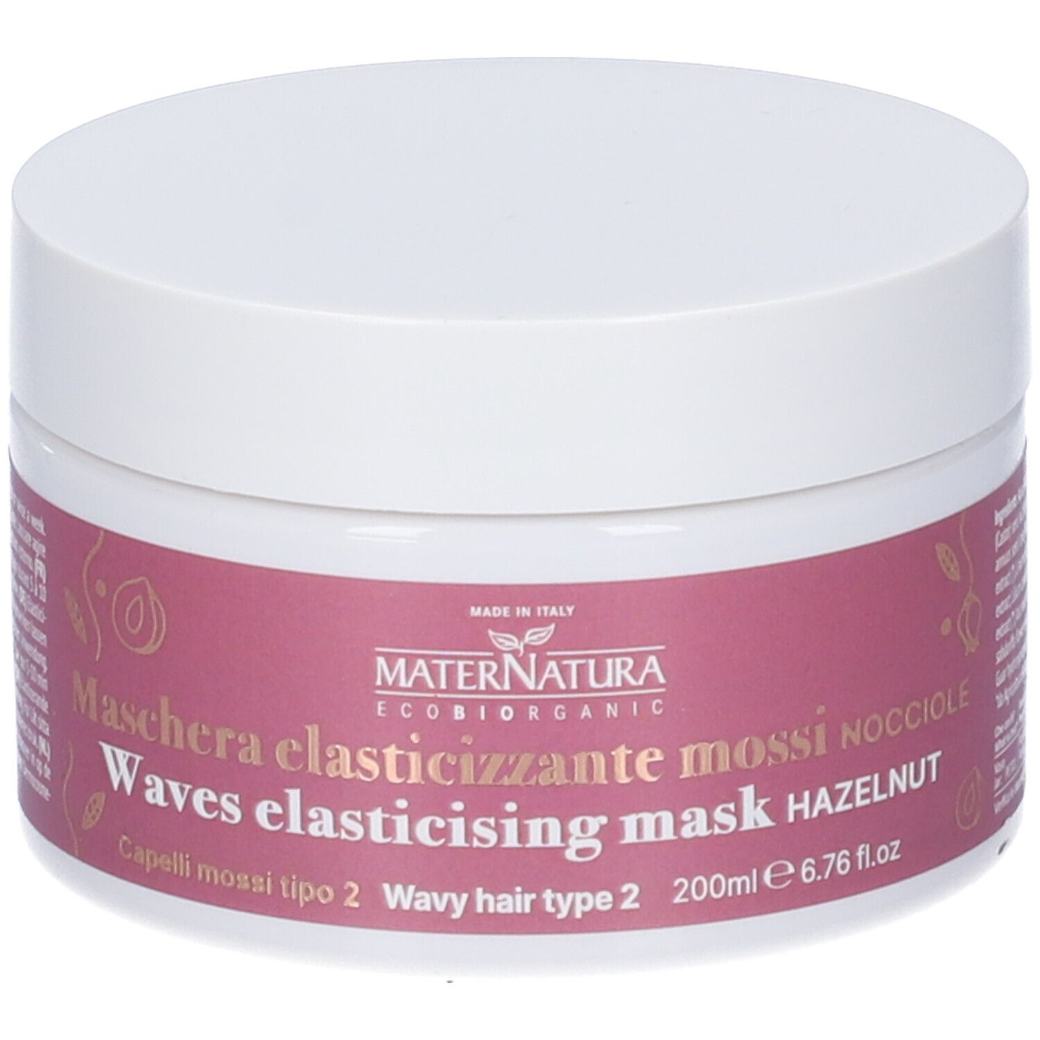 MaterNatura Maschera Elasticizzante Capelli Mossi alle Nocciole 200 ml