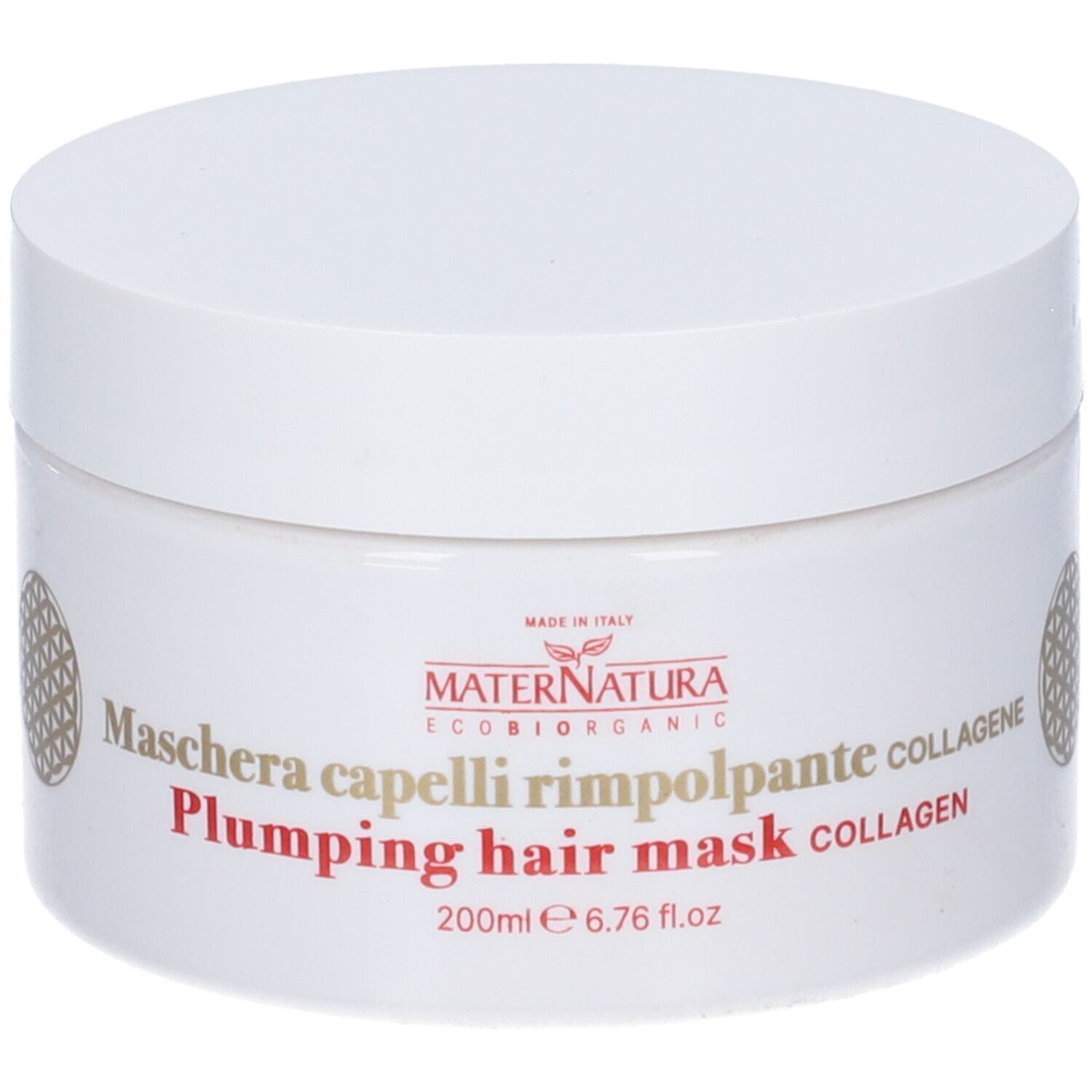 MaterNatura Maschera Capelli Rimpolpante Antiage al Collagene 200 g