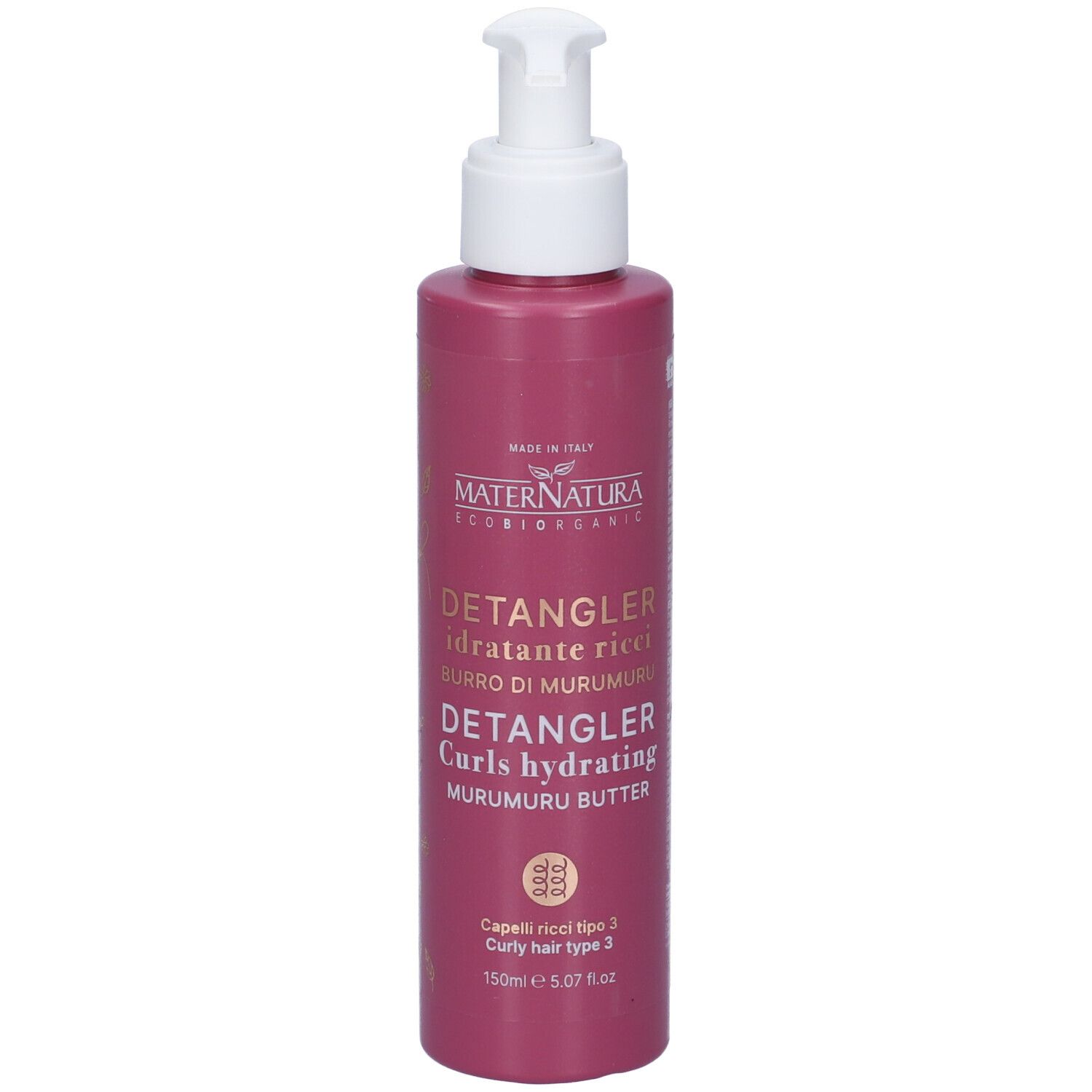 MaterNatura Detangler Idratante Capelli Ricci al Burro di Murumuru 200 ml Lozione