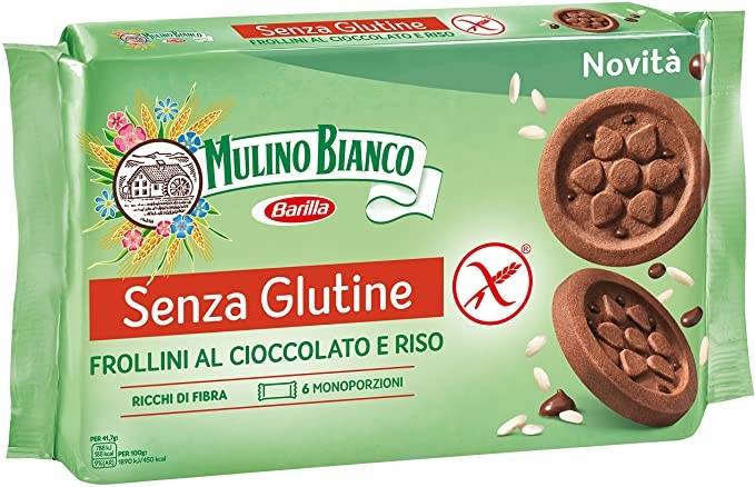 Mulino Bianco Frollini al Cioccolato e Riso Senza Glutine 6x41,66 g Biscotti