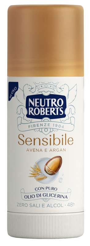 Neutro roberts deodorante pelle sensibile avena argan stick 40 ml