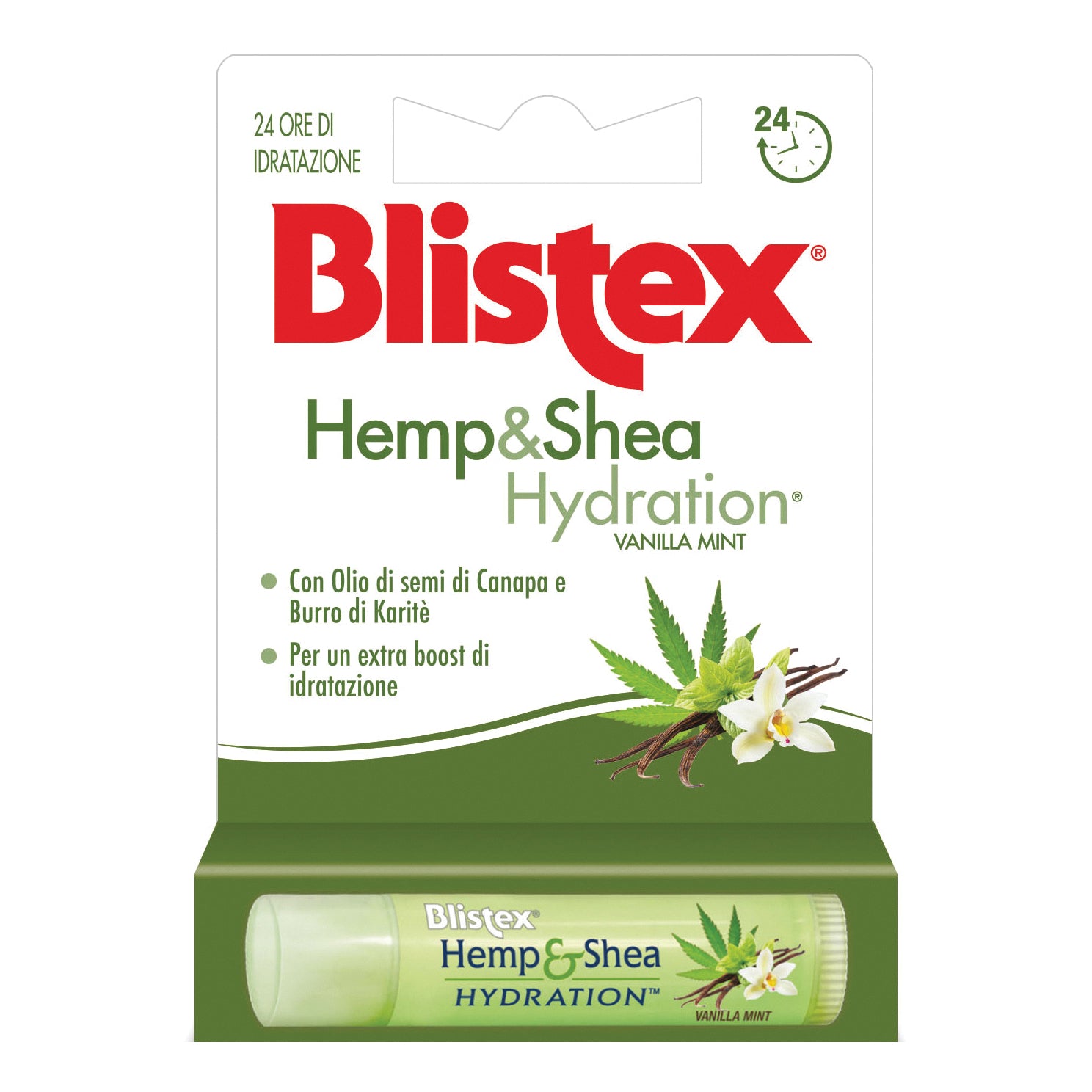 Blistex Hemp & Shea Hydration Idratante Labbra, 4,25g