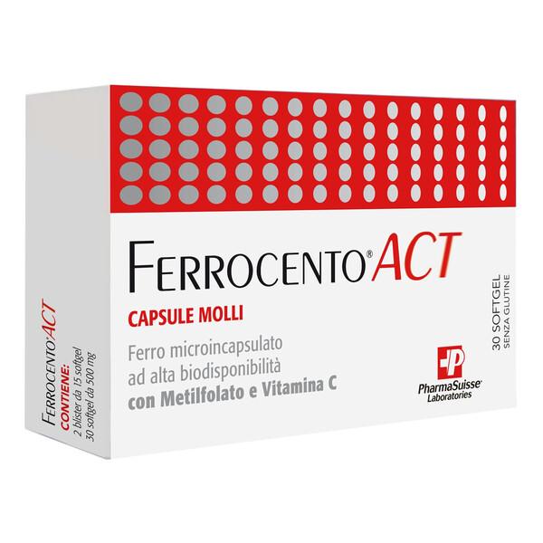 Ferrocento ACT Integratore di Ferro 30 Capsule Molli — confronto prezzi
