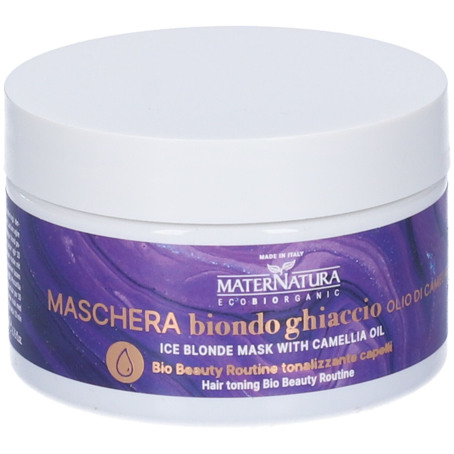 Maschera Tonalizzante Capelli Biondo Ghiaccio all'Olio di Camelia 200 ml