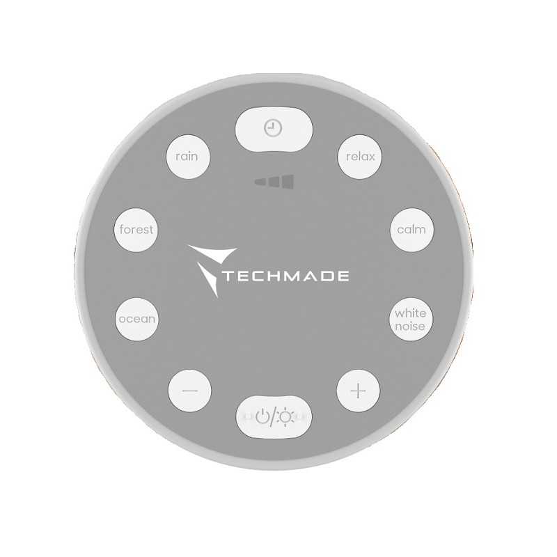 Techmade speaker suoni bianchi con led anti-stress per bambini e adulti