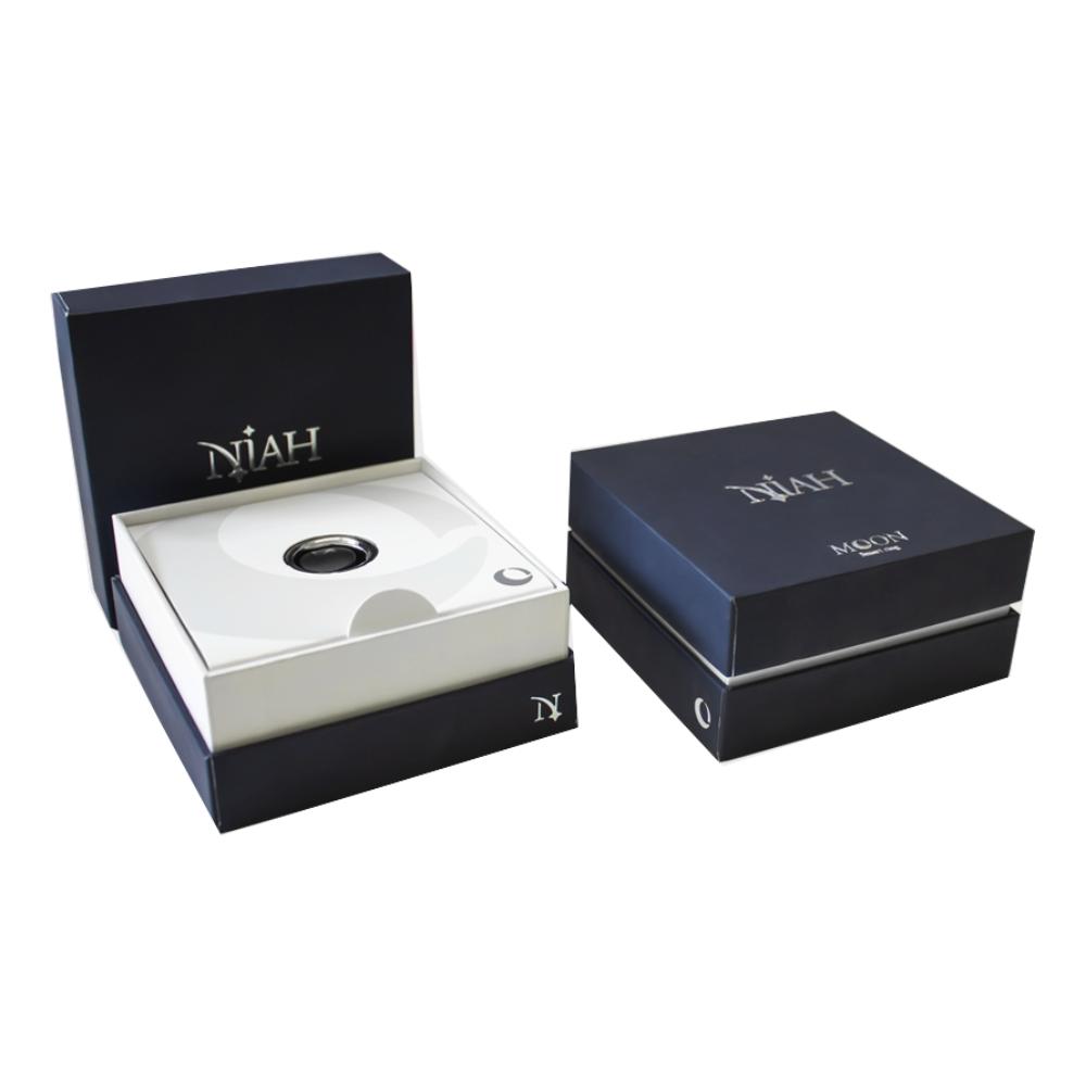 Niah moon smart ring diametro 16,5 mm funzione touch e health care nero