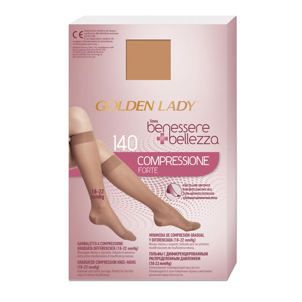 Golden Lady Benessere & Bellezza - Gambaletto 140Den 18-22mmHg S/M Playa