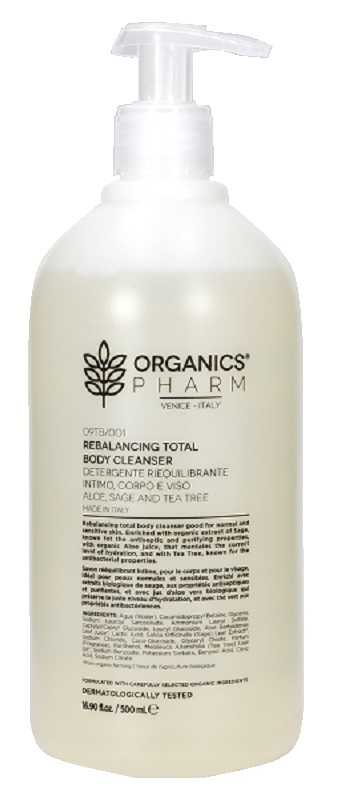 Organics Pharm Rebalancing Total Body Cleanser Detergente Riequilibrante Per Viso, Corpo E Intimo 500ml