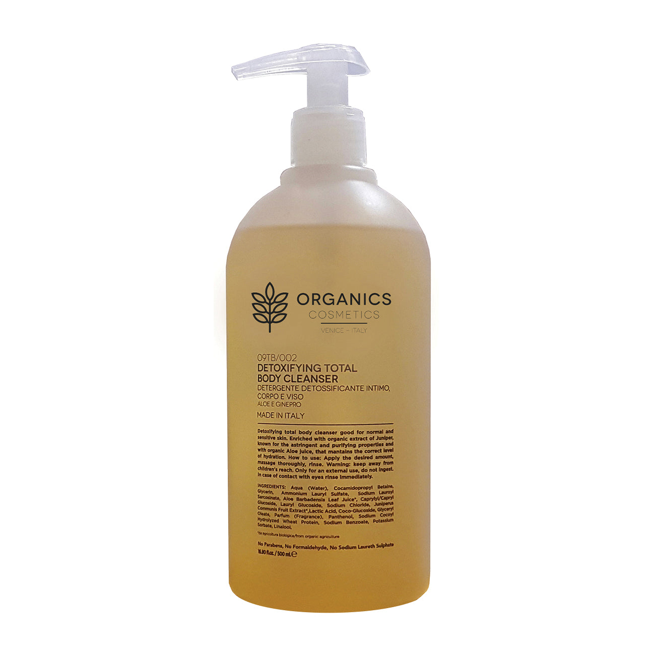 Organics Pharm Detoxyfing Total Body Cleanser Detergente Purificante Con Ginepro E Aloe 500ml