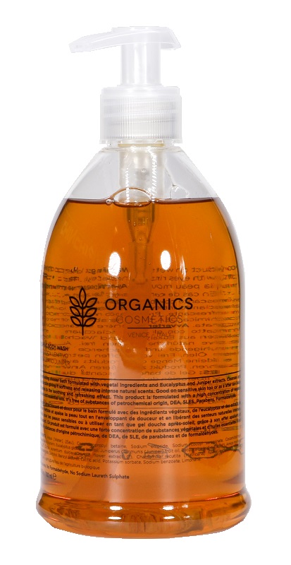 Organics Body - Refreshing Body Wash Bagno Doccia Lenitivo, 500ml