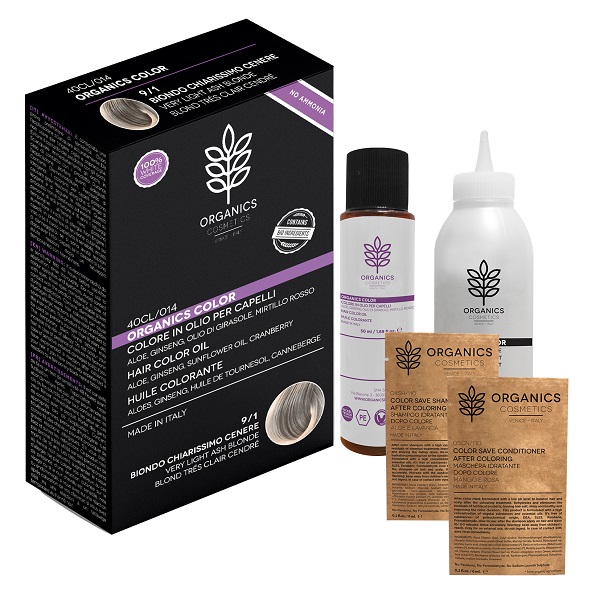 Organics pharm organic color 9/1 biondo chiarissimo cenere