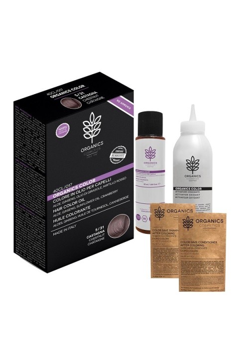 Organics Cosmetics Colore In Olio Per Capelli 5/31 Castagna