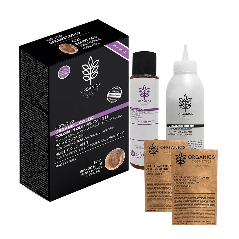 Organics Color Tinta Colore Per Capelli In Olio N. 8/31 Biondo Miele