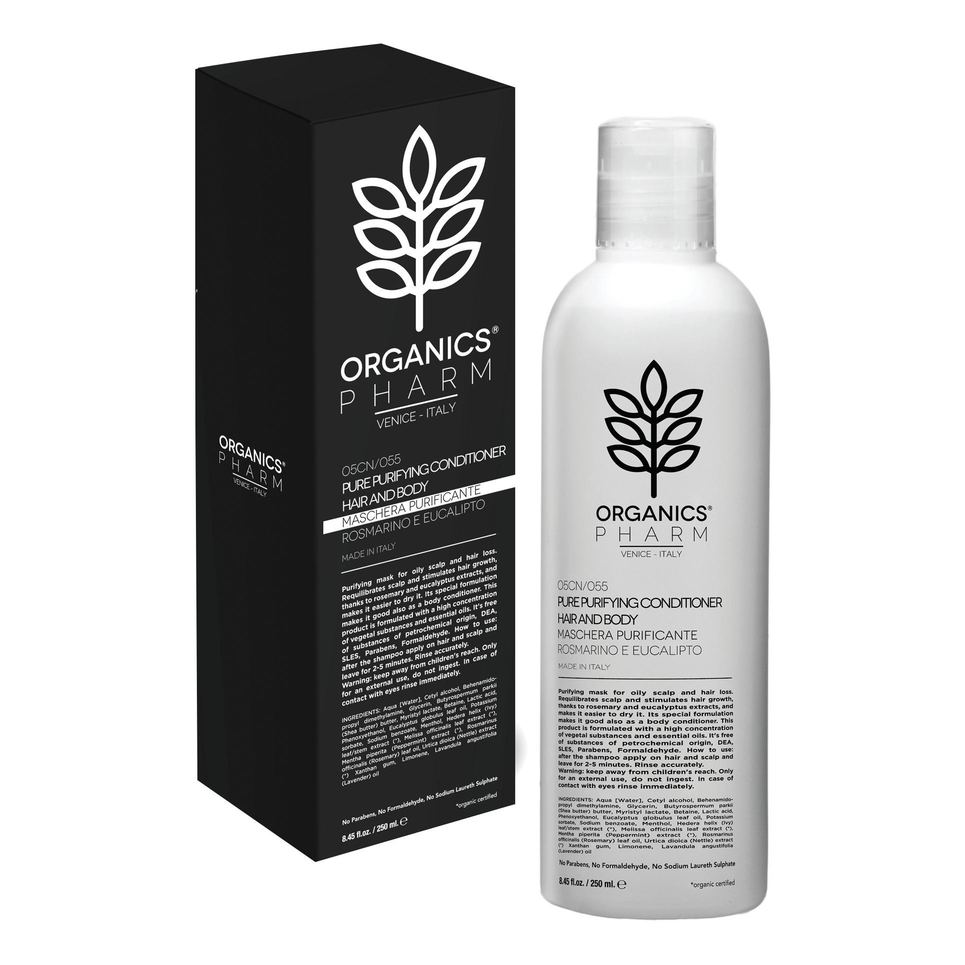 Organics Care - Pure Purifying Conditioner Maschera Purificante, 250ml