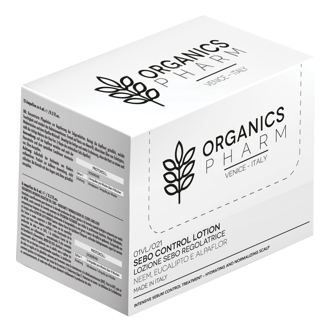 Organics pharm sebo control lotion neem, eucalyptus and alpaflor 12 fiale da 6 ml — confronto prezzi