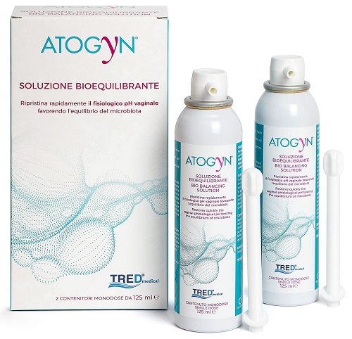 Atogyn dispositivo igiene vaginale e ripristino ph fisiologico bag on valve 2 pezzi da 125ml