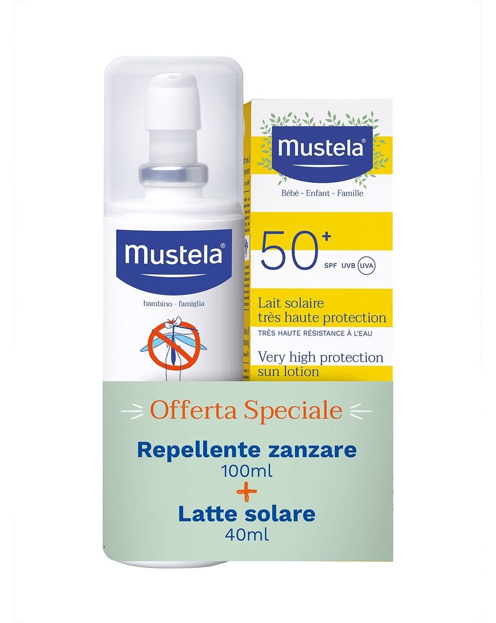 Mustela Bipack Repellente Zanzare e Solare - Kit per la protezione da zanzare e sole, 100 ml + 40 ml — confronto prezzi